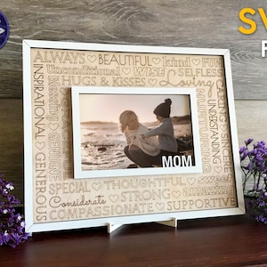 Mama Bilderrahmen SVG-Datei - Muttertagsgeschenk für Mama Oma Oma - Wort Kunst Wort Wolke Liebe Inspiration Zeichen - Glowforge Laser geschnitten