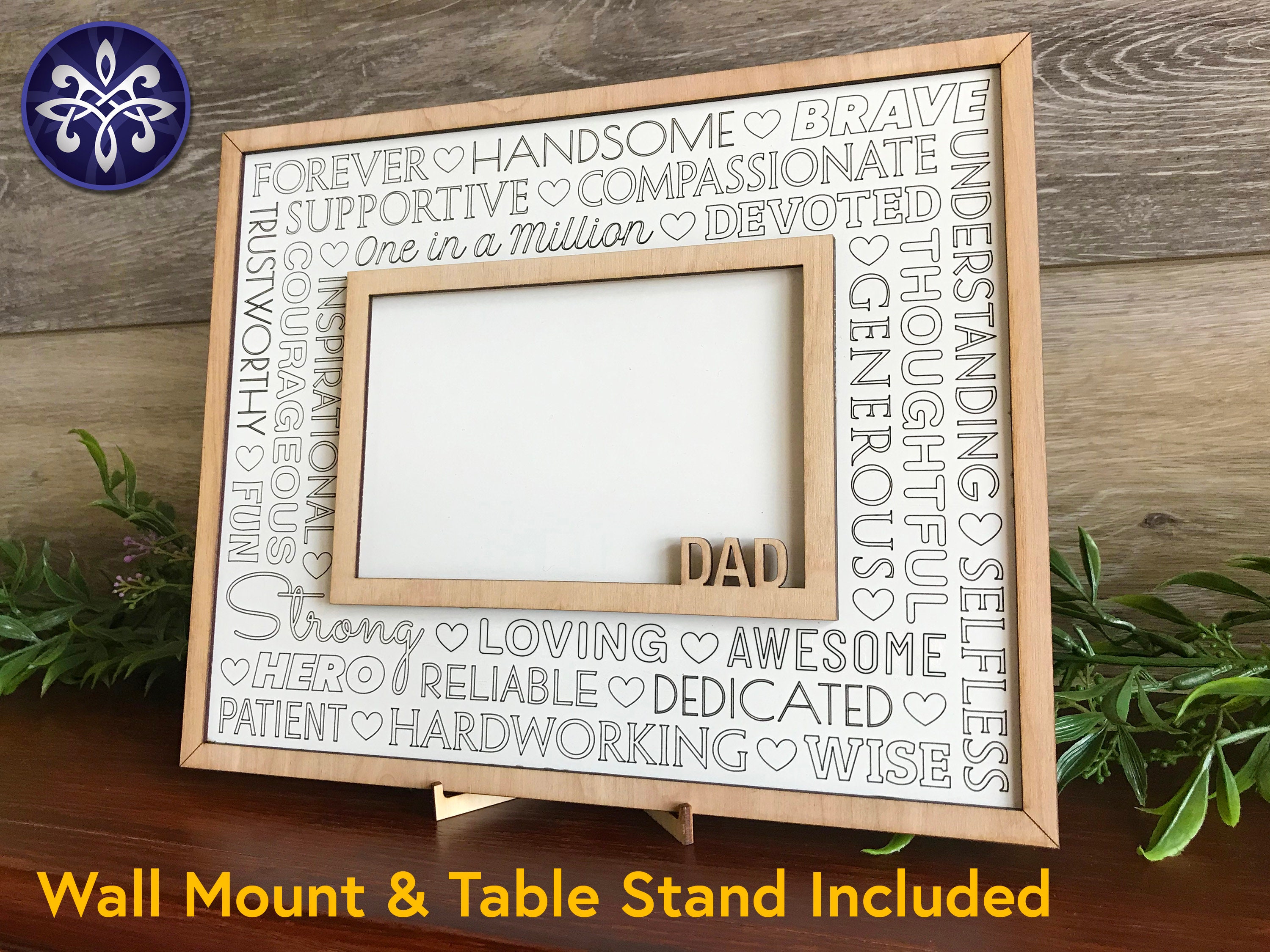 Dad Picture Frame SVG File Father's Day Gift for Dad Etsy