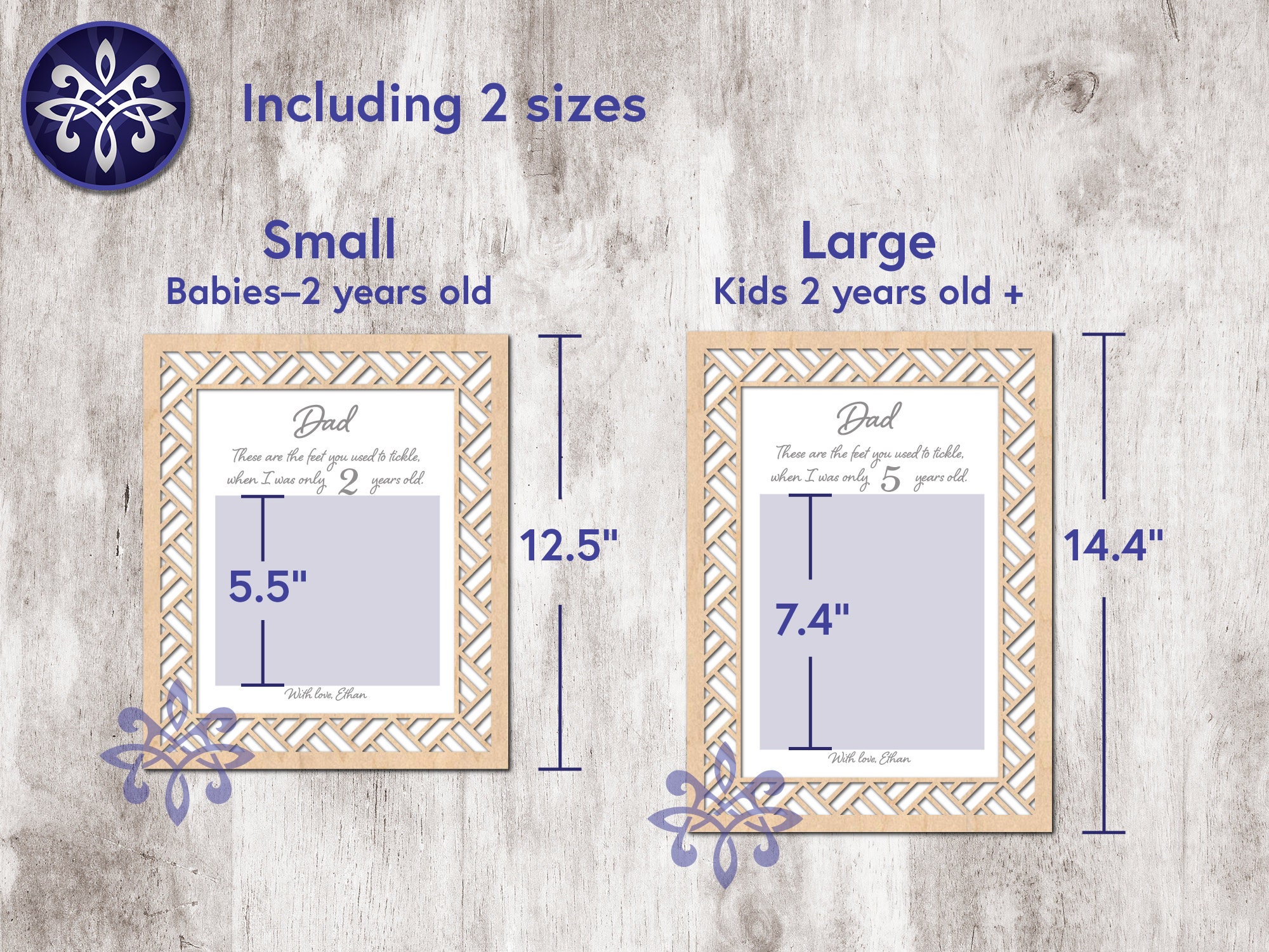 Sign Baby Frame Baby Kid Footprint Sign Frame SVG File - Father's Mother's Day Gift Mom ...