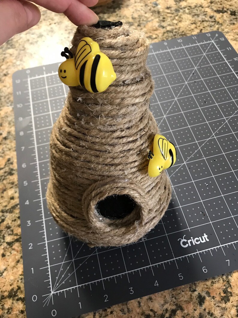 Colmena, Colmena para corona, Colmena decorativa, Decoración del hogar de la colmena, Decoración de la colmena, Creaciones de un ranúnculo, Mamá trabajadora, sin Gastos de Envío imagen 8