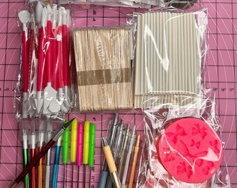 Fake Bake Beginners 20 Piece Kit with “SKIN COLOR CLAY” Everything You Need To Start Fake Baking Green or Blue Mat & Rolling Pin
