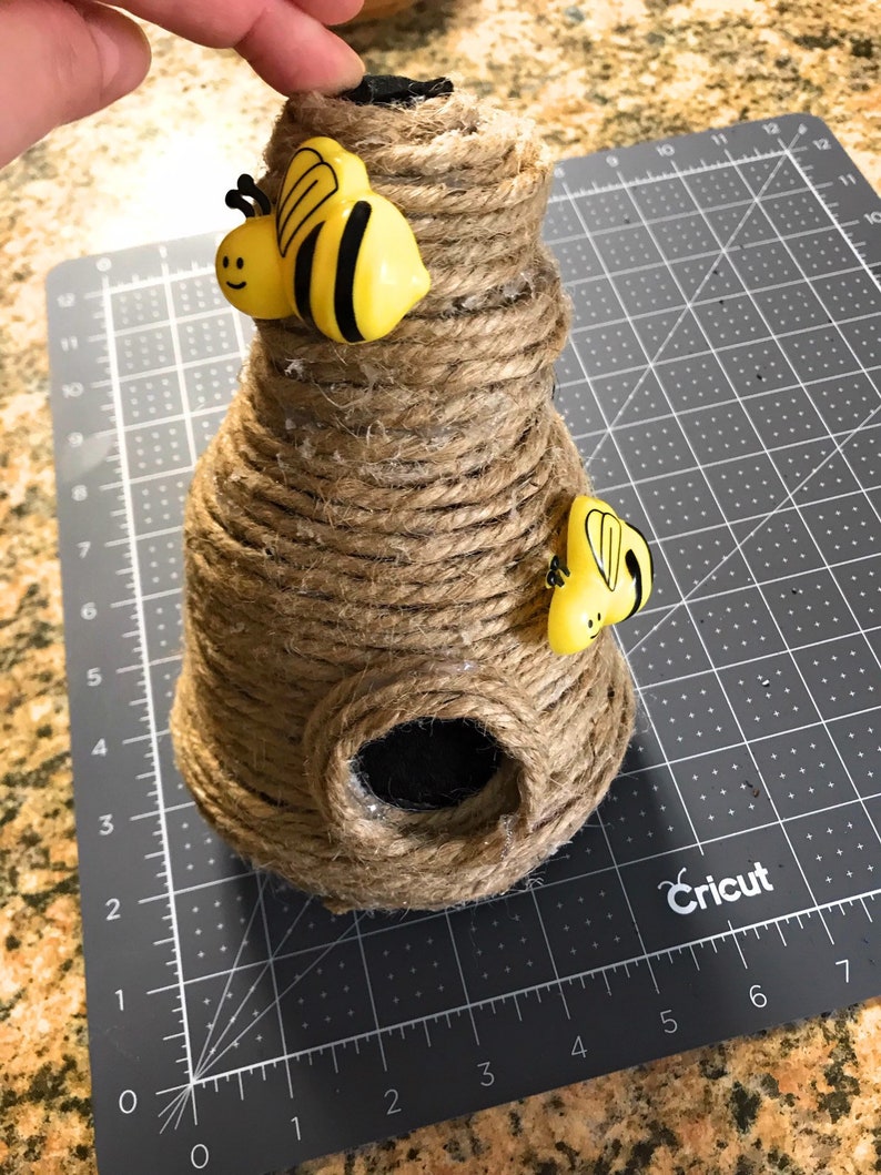 Colmena, Colmena para corona, Colmena decorativa, Decoración del hogar de la colmena, Decoración de la colmena, Creaciones de un ranúnculo, Mamá trabajadora, sin Gastos de Envío imagen 9