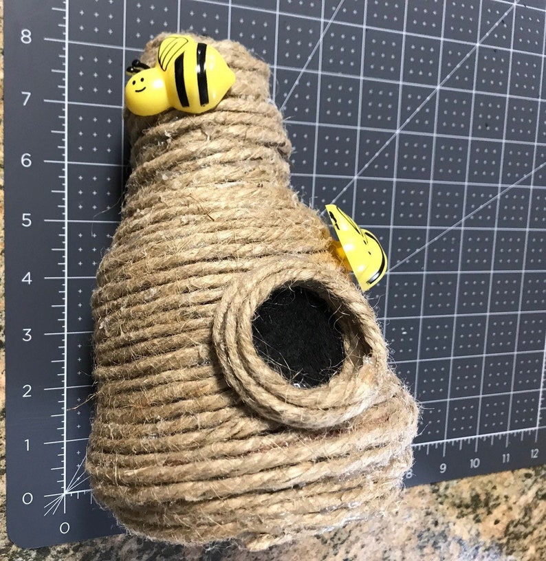 Colmena, Colmena para corona, Colmena decorativa, Decoración del hogar de la colmena, Decoración de la colmena, Creaciones de un ranúnculo, Mamá trabajadora, sin Gastos de Envío imagen 7