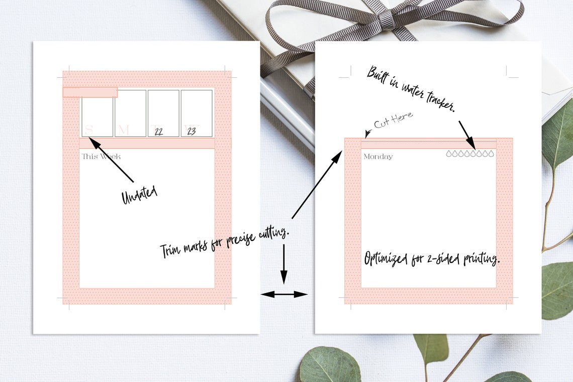 A5 Dutch Door Weekly Planner Daily Schedule Planner Pages | Etsy
