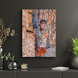 African Girl Portrait Canvas, Ethnic Culture Wall Art