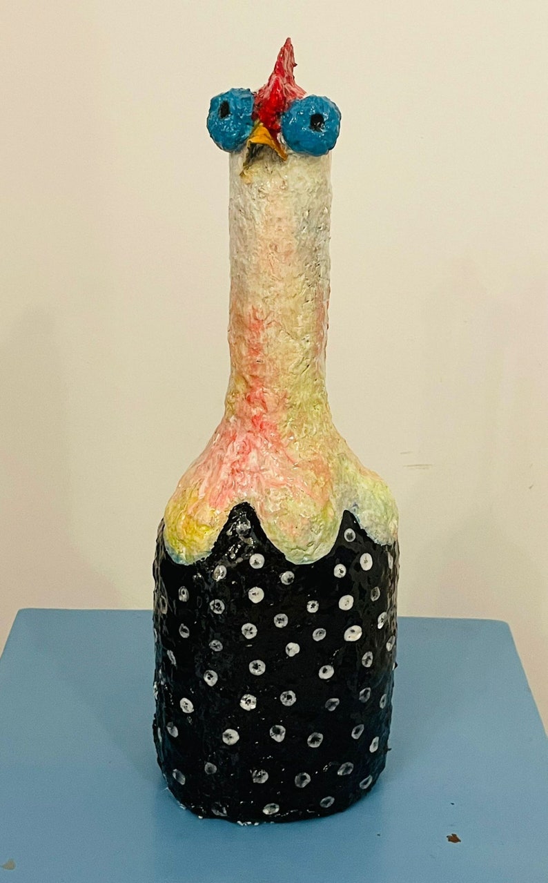 Picture of Unique Paper Mache Sculpture Funny Rooster - Etsy
