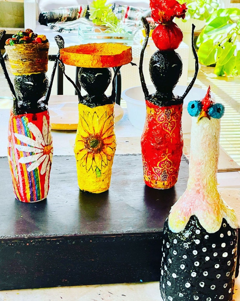 Picture of Unique Paper Mache Sculpture Funny Rooster - Etsy