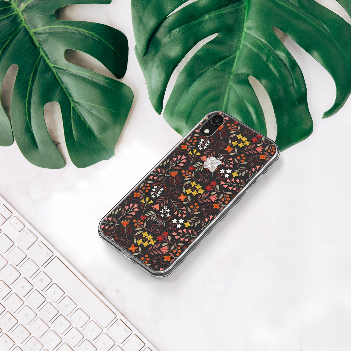 IPhone xs case clear floral iphone x xr xs max 8 7 6s plus Etsy
