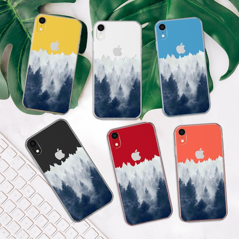 IPhone 11 case clear minimal forest iphone x xr xs max 8 7 Etsy