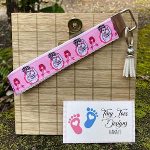 Bracelet porte-clés, survivante du cancer, sensibilisation au cancer du sein, porte-clés, cadeaux d&#39;Hawaï, porte-clés rose, tour de cou
