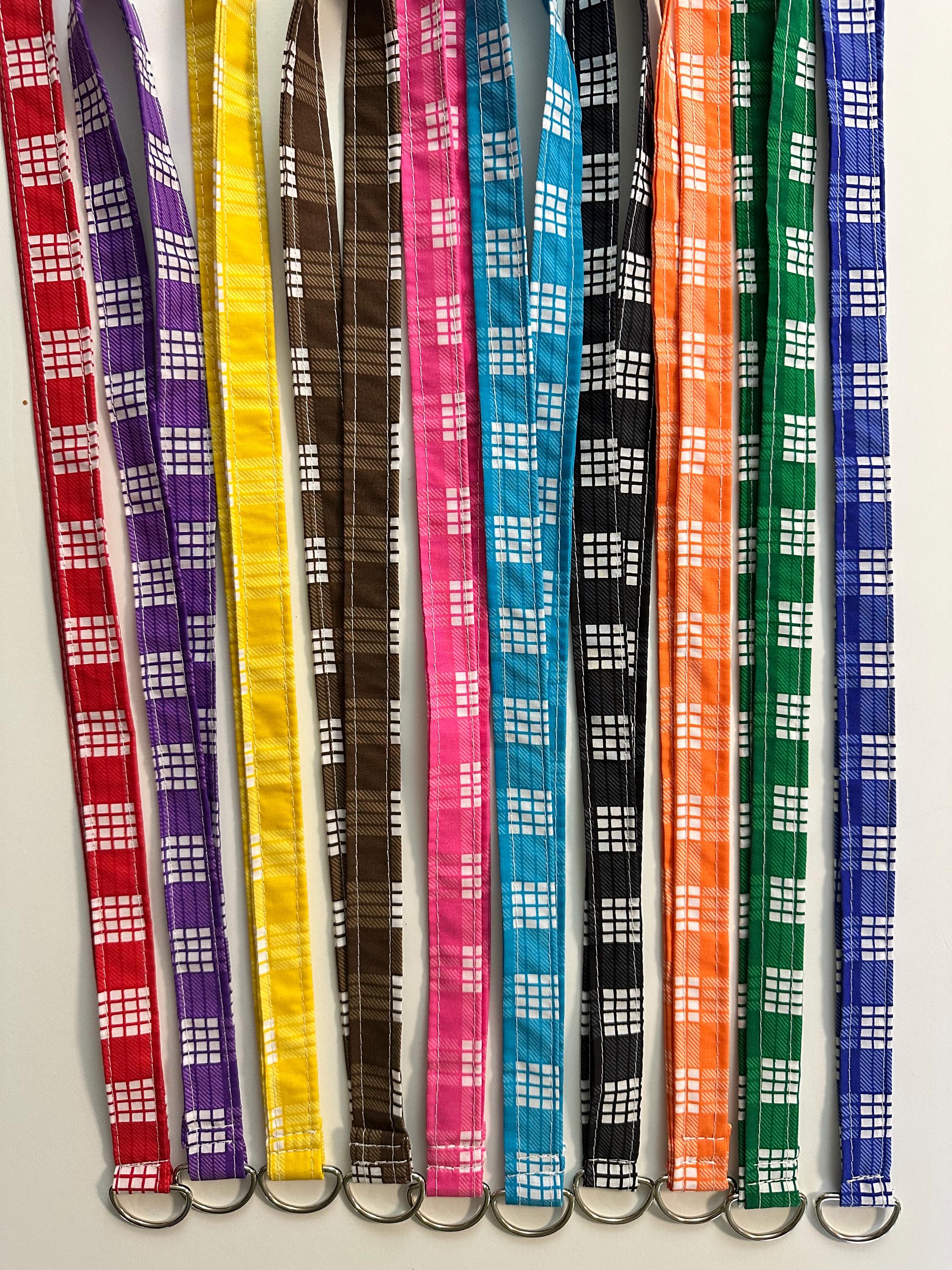 Palaka Lanyard, Vibrant Plaid ID Holder, 20