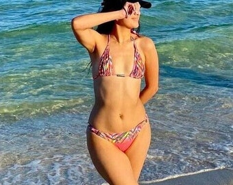 Handmade Brazilian Bikini Set: Triangle Adjustable Top, Cheeky Bottoms, Women's Swimwear SALE