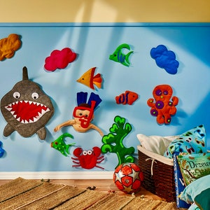Duża ryba na ścianę do pokoju dziecka 19 cm/ skomponuj pokój dziecka/ marynistyczny wygląd/ podwodna kraina zdjęcie 1