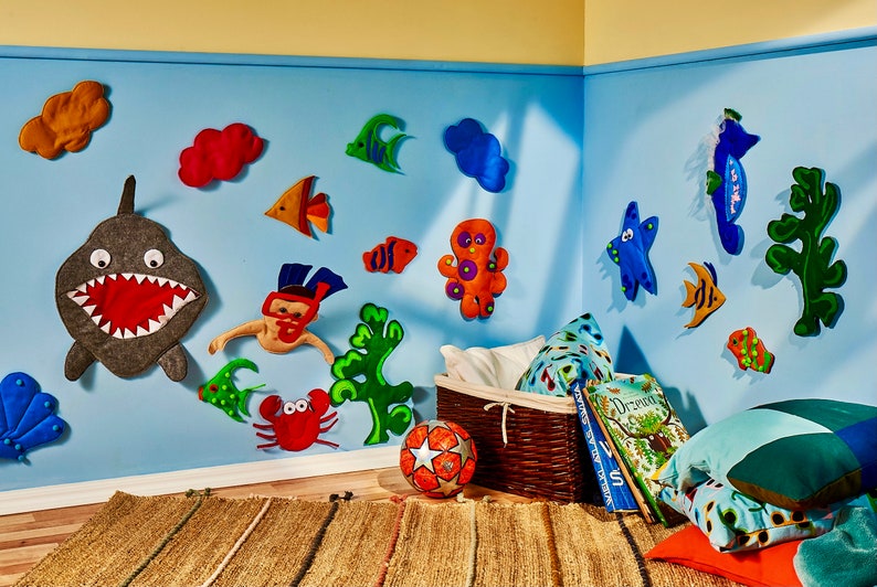 Duża ryba na ścianę do pokoju dziecka 19 cm/ skomponuj pokój dziecka/ marynistyczny wygląd/ podwodna kraina zdjęcie 10
