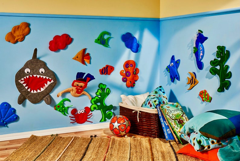 Duża ryba na ścianę do pokoju dziecka 19 cm/ skomponuj pokój dziecka/ marynistyczny wygląd/ podwodna kraina zdjęcie 4
