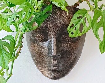 Face Wall planter succulent pot indoor planter wall hanging head pot for plants face pot wall plants art planters outdoor pots for balcony