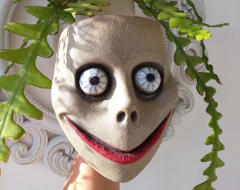 Creepy Plant Pothead Spooky Wall Decor Quirky Head Planter Scary Gothic Wall Art with Plants Decor Wall Mounted Planter Spooky Wall Face Pot