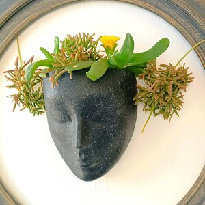 Plant pot Head planter wall pot for plants wall planters hanging planter face pot for succulents head pot for plants modern planters wall image 5