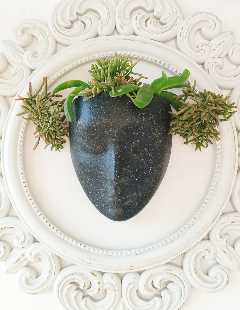 Plant pot Head planter wall pot for plants wall planters hanging planter face pot for succulents head pot for plants modern planters wall image 4