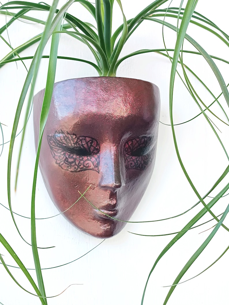 Plant pot Head planter wall pot for plants wall planters hanging planter face pot for succulents head pot for plants modern planters wall image 9