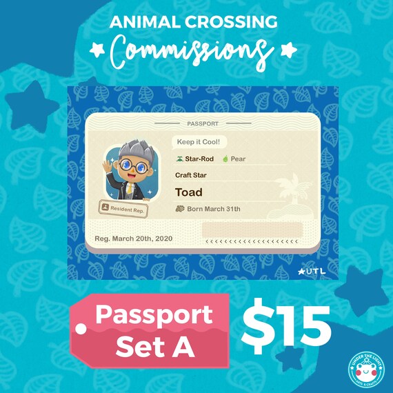 Animal Crossing Commission Passport Etsy