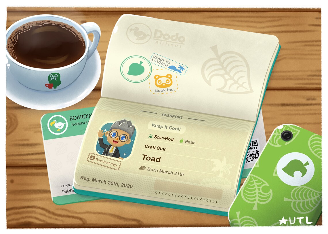 Animal Crossing Commission Passport Mockup Etsy