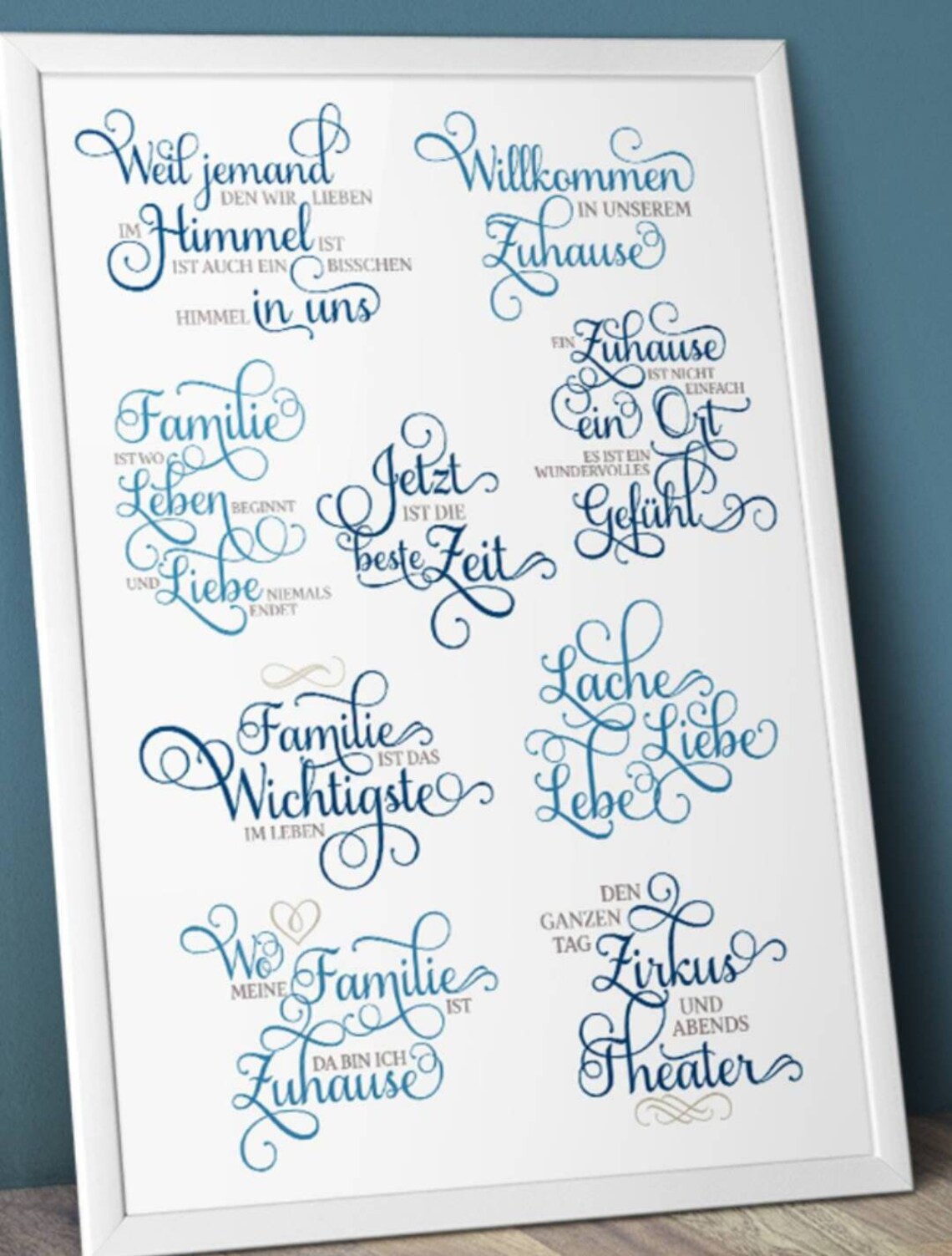 Leuchtflaschen mit Spruch Familie Etsy.de