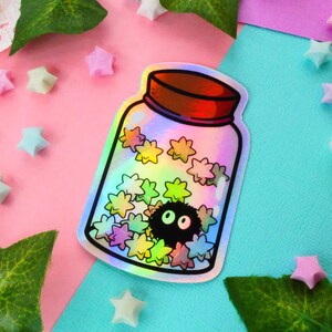 Holographic Stars in a Jar Vinyl Sticker