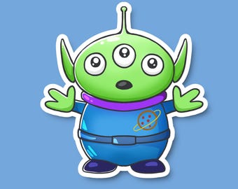 Toy Alien Glossy Vinyl Sticker