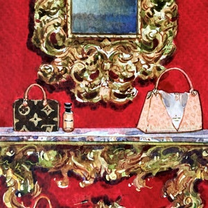 watercolor louis vuitton illustration