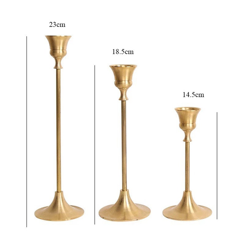 Unlacquered Solid Brass Candle Holder/table Decoration/candle Etsy