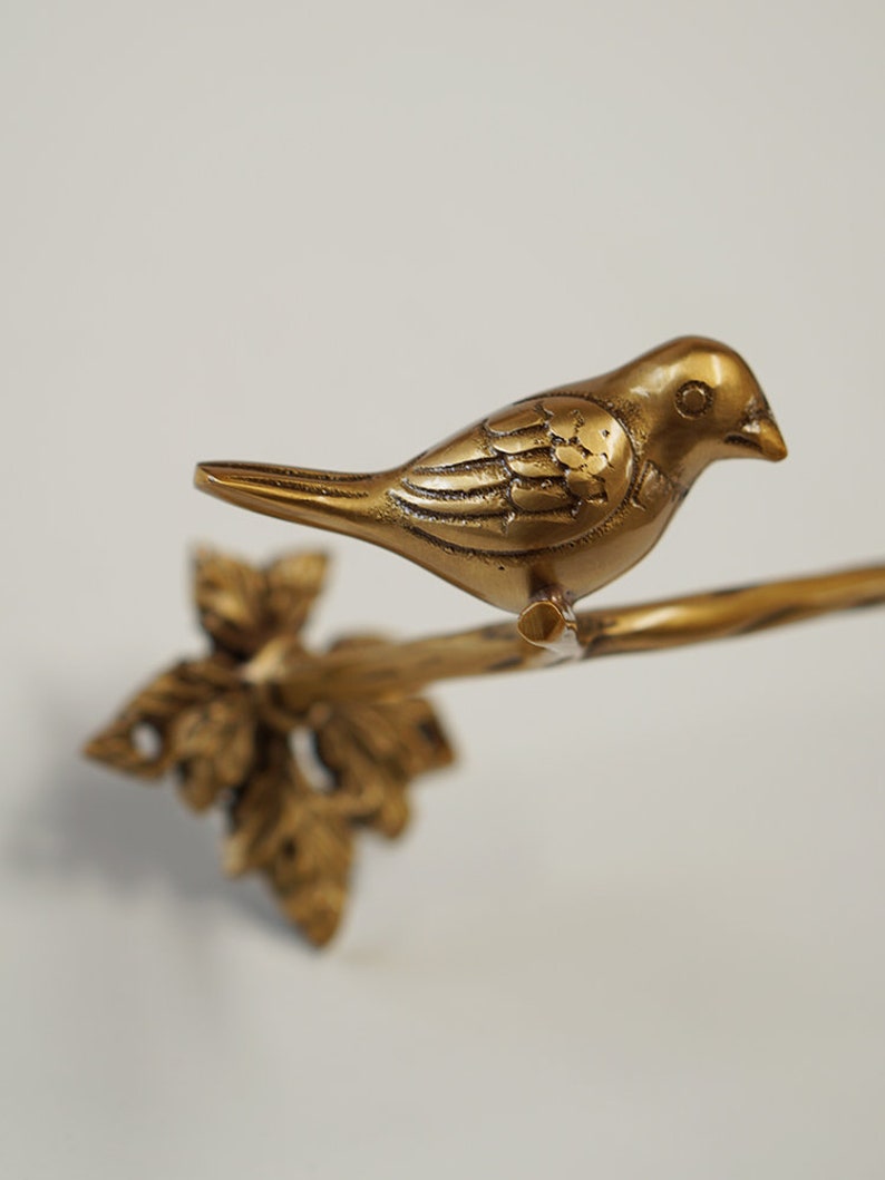Brass Towel Holder/ Bird Figurine Hanging/ Animal Vintage Home Etsy