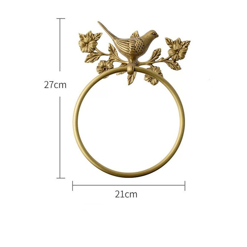 Brass Towel Holder/ Bird Figurine Hanging/ Animal Vintage Home Etsy