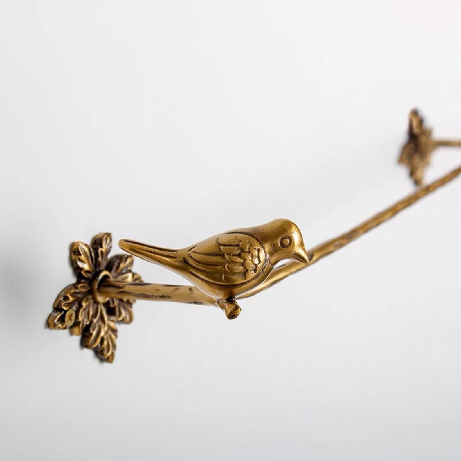 Brass Towel Holder/ Bird Figurine Hanging/ Animal Vintage Home Etsy