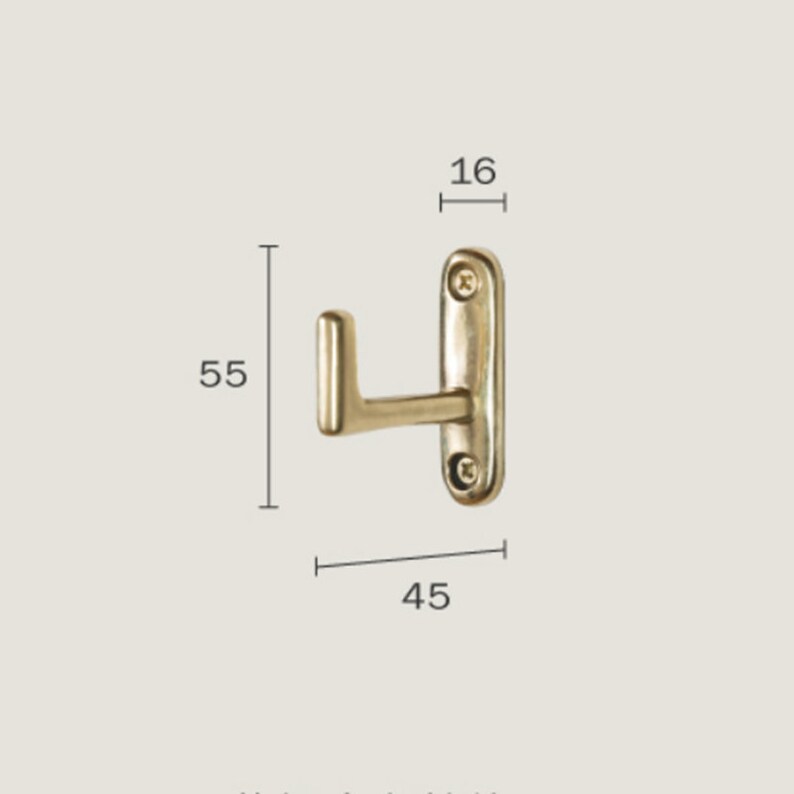 Solid Brass Hook Nordic Wall Hook brass Coat Hook Key Etsy
