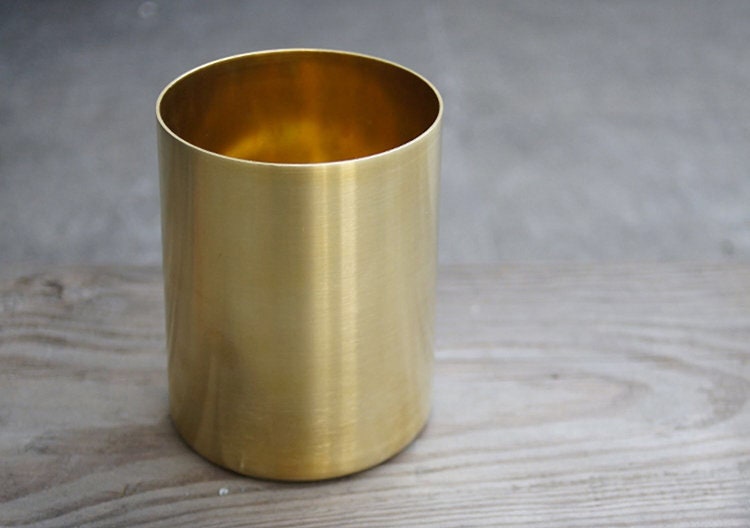 Brass Pencil Holder/brass Pen Holder/brass Flower Pot/solid Etsy