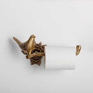 Brass Tissue Paper Holder Toilet Monkey Figurine Hang Wall Mounted Vintage Home Brass Tissue Paper Holder Toilet Monkey Figurine Hang Wall Mounted Vintage Home