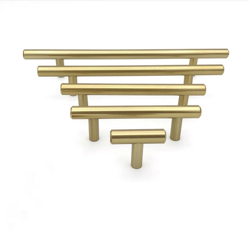 T bar solid brass handles modern brass handles nordic brass Etsy