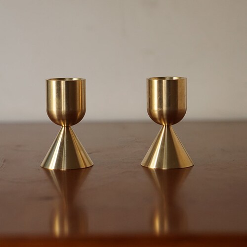 Unlacquered Solid Brass Candle Holder/table Decoration/candle Etsy