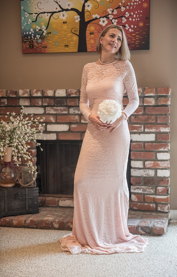 Lace Bohemian Trumpet Style Wedding Dress Long Sleeves Etsy