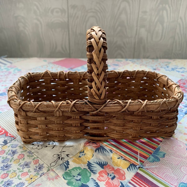 Handmade Tiny Country Market Basket Primitive Country Accent Basket