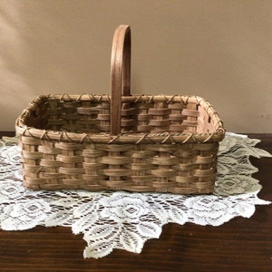 Small 8” Market Basket Hand Made in USA With High Handle
