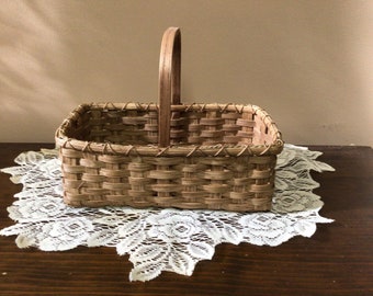 Small 8” Market Basket Hand Made in USA With High Handle