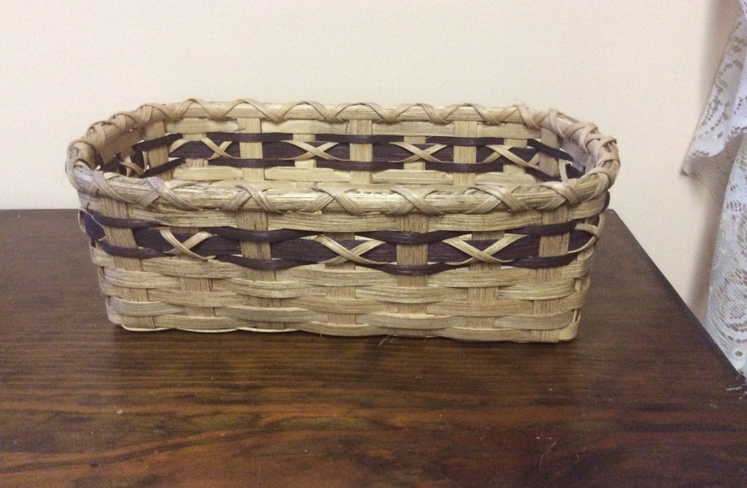 Rectangle Reed Baskets Handwoven Reed Rectangular Basket With Two Variations - Etsy