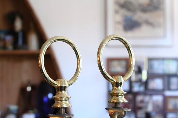 Big Pair Of Gold Hoop Lamp Finials Small Threads Uk Gold Hoop Lamp Finials Small Threads, Big Finials Lamp