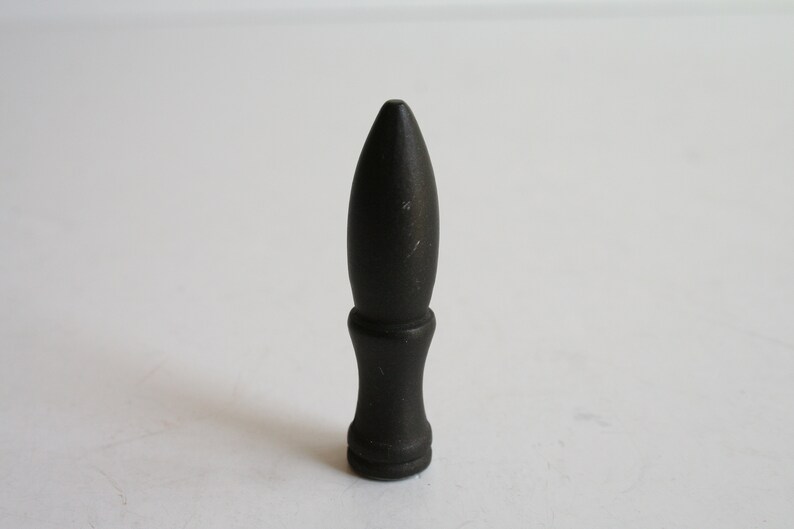 Small Threads Nice COndition Dark Pointy Lamp Finial #313 2.1 Dark Spearhead Lamp Finial