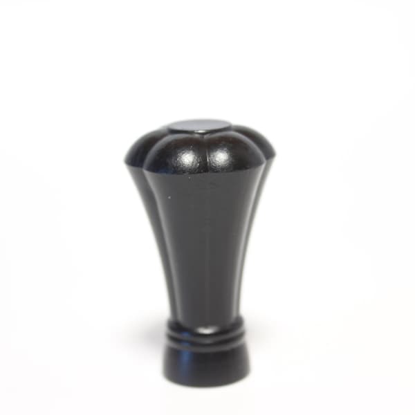 Classic Black Stylin Lamp Finial - Small Threads - 2" Tall in Excellent Condition Black Lamp Finial #1505