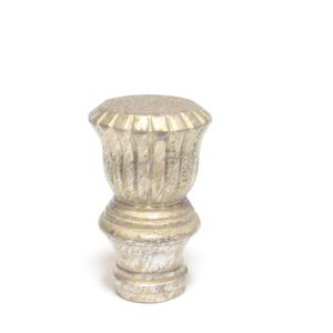 Handmade Chef&#39;s Crown Lamp Finial - Small Threads - 2&quot; Tall with 1.25&quot; Diameter Regal Ceramic Lamp Finial #1709