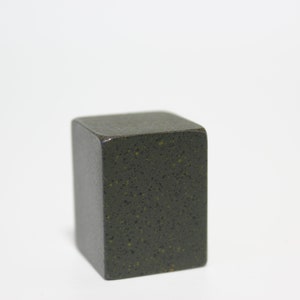 Dark Green Speckled Cube Lamp Finial - Small Threads - 1&quot; Tall A+ Condition Cool Cube Lamp Finial #931
