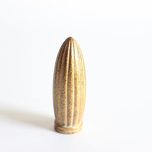Tall Gold Bullet Lamp Finial - Small Threads - 2.5&quot; A+ Condition Gold Bullet Lamp Finial #549